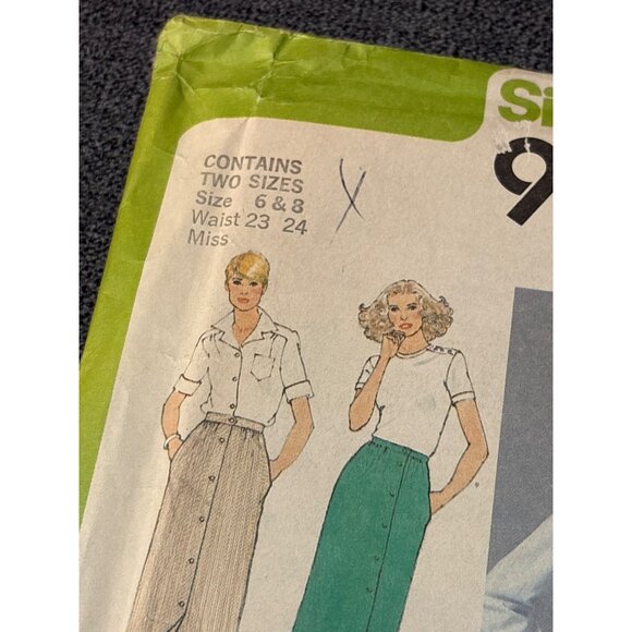 Vintage Simplicity 9001 Sewing Pattern Misses Skirt Size 6 8 Uncut 1979 - Picture 2 of 5